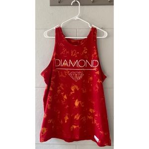 Diamond Reverse Tie Dye Tank